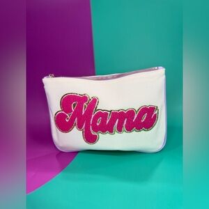 Canvas Cosmetic Pouch: Pink Mama